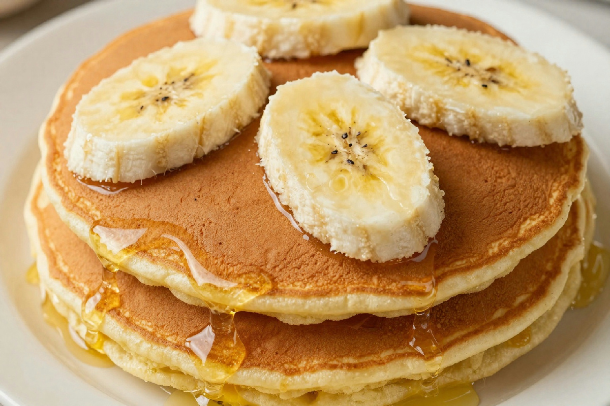 Pancake soffici senza uova per una colazione gustosa: scopri l'ingrediente segreto, una banana