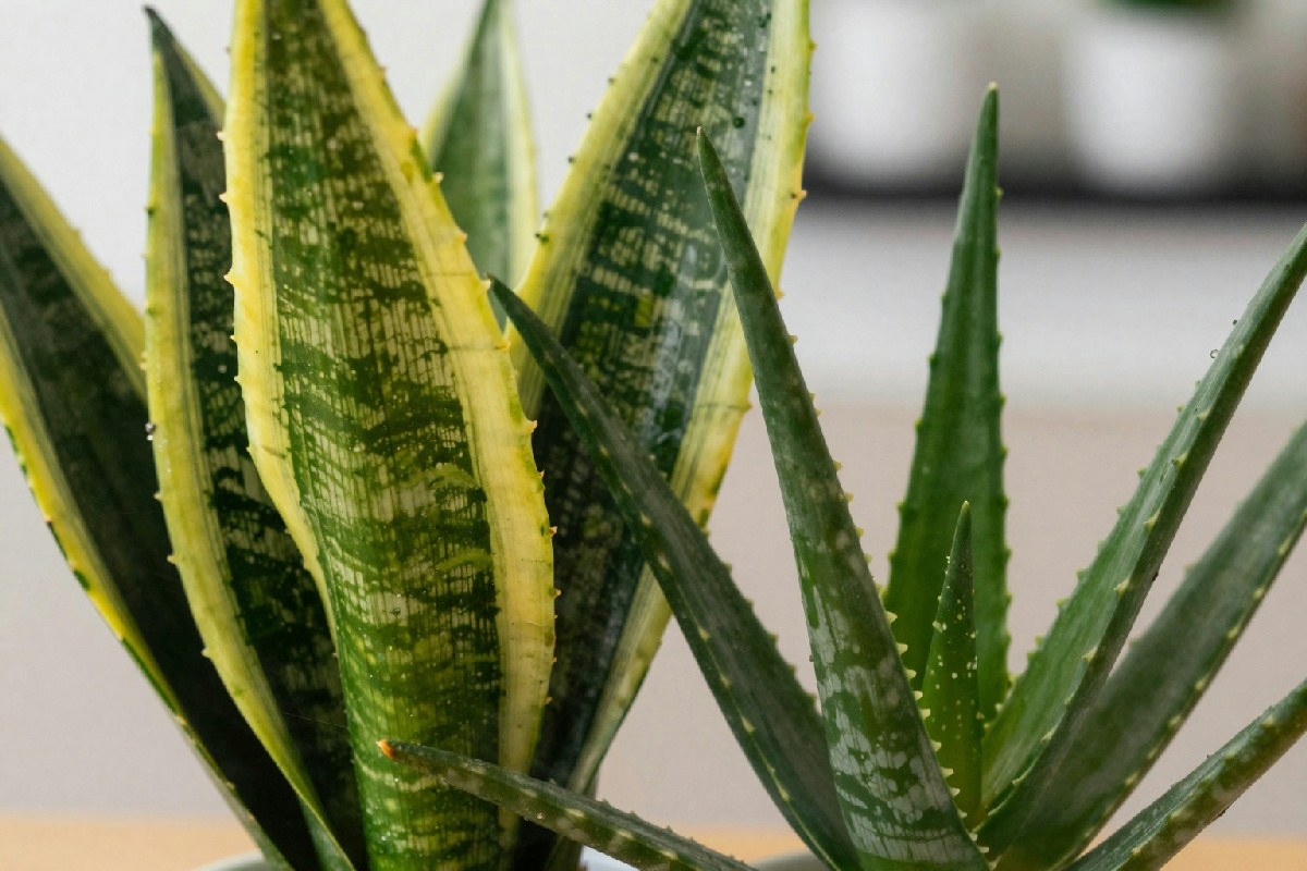 Piante da camera come sansevieria e aloe possono contribuire a un'aria purificata e salubre
